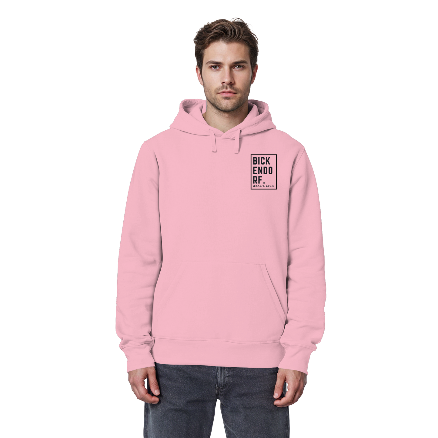 Bickendorf Koordinaten (kleiner Druck auf der Brust) - Organic Basic Hoodie