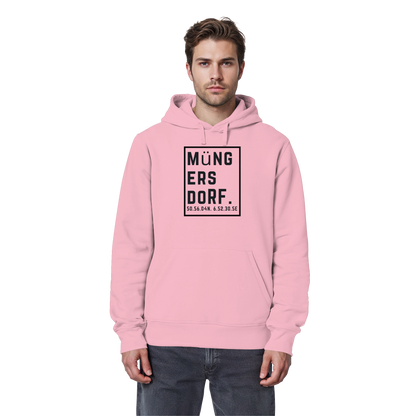 Müngersdorf Koordinaten (großer Druck auf der Brust) - Organic Basic Hoodie