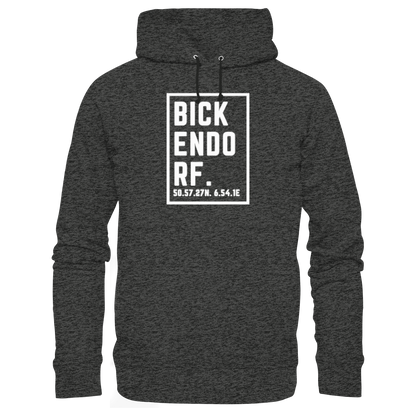 Bickendorf Koordinaten (großer Druck auf der Brust) - Organic Basic Hoodie