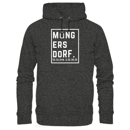 Müngersdorf Koordinaten (großer Druck auf der Brust) - Organic Basic Hoodie