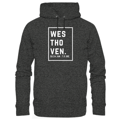 Westhoven Koordinaten (großer Druck auf der Brust) - Organic Basic Hoodie