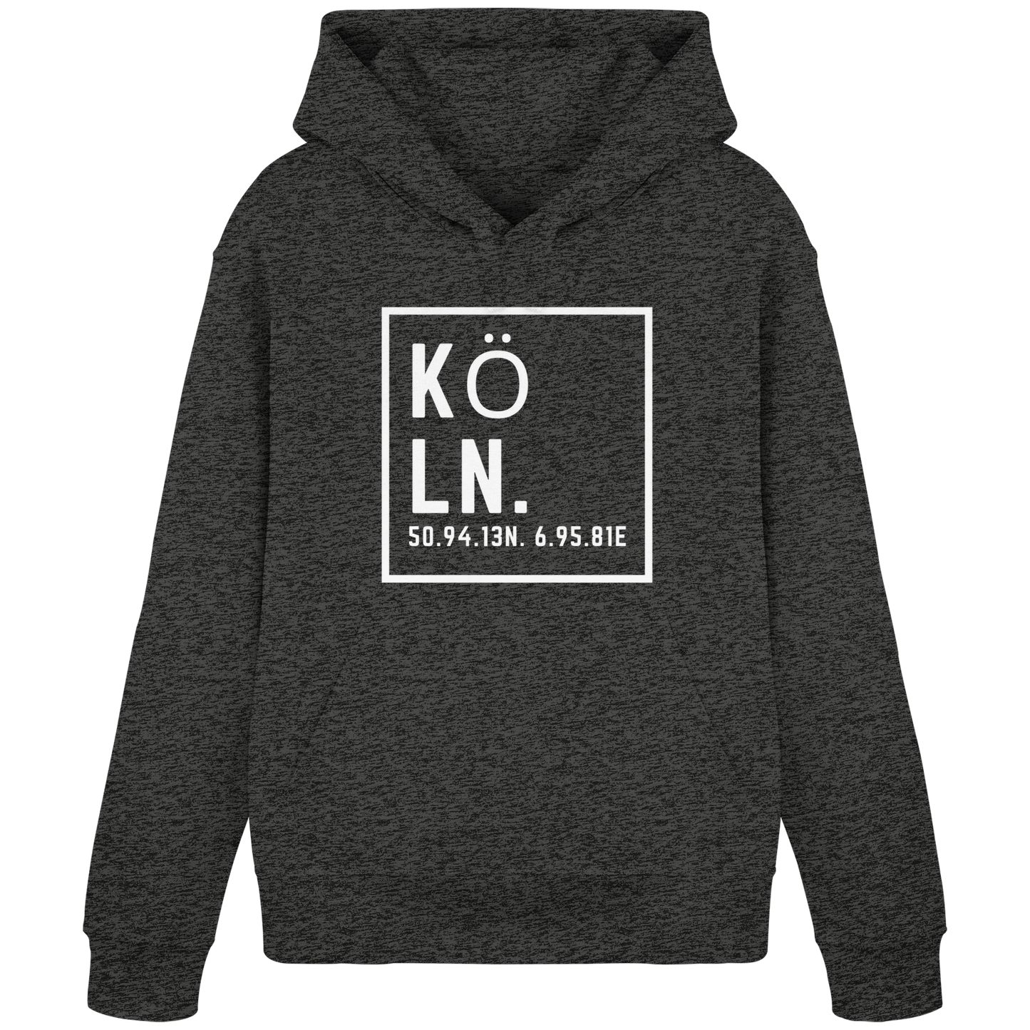 Köln Koordinaten (großer Druck auf der Brust) - Organic Basic Hoodie