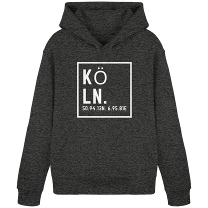 Köln Koordinaten (großer Druck auf der Brust) - Organic Basic Hoodie
