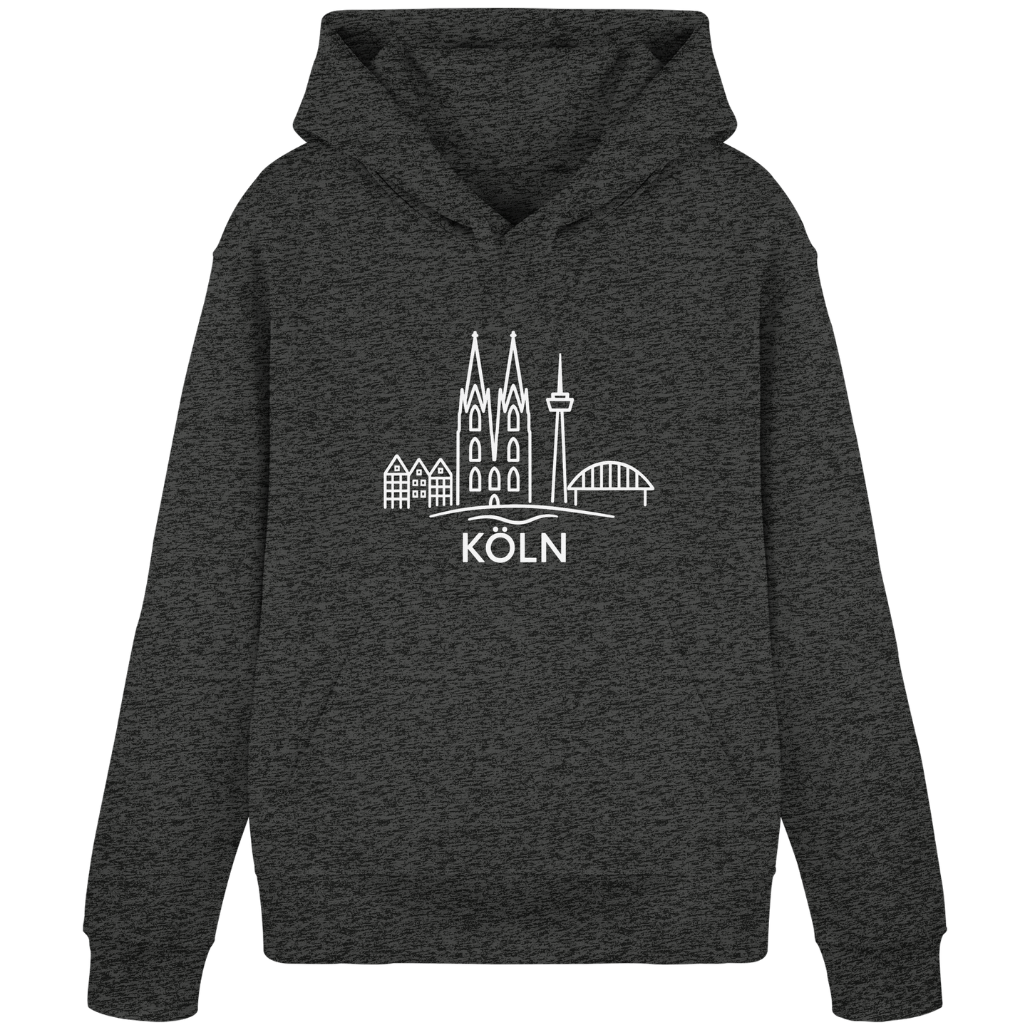 Köln Skyline (großer Druck auf der Brust) - Organic Basic Hoodie