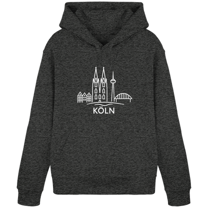 Köln Skyline (großer Druck auf der Brust) - Organic Basic Hoodie
