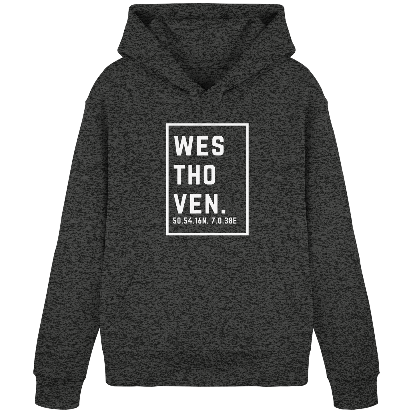 Westhoven Koordinaten (großer Druck auf der Brust) - Organic Basic Hoodie