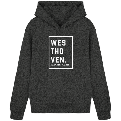 Westhoven Koordinaten (großer Druck auf der Brust) - Organic Basic Hoodie