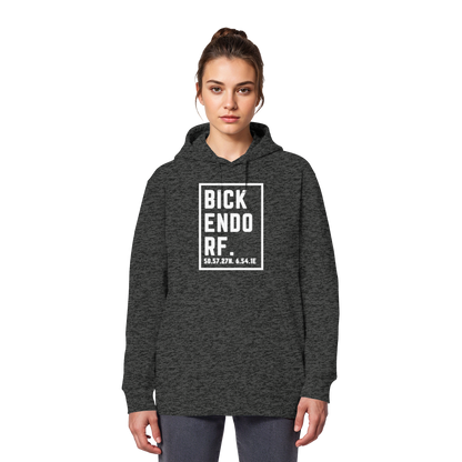 Bickendorf Koordinaten (großer Druck auf der Brust) - Organic Basic Hoodie