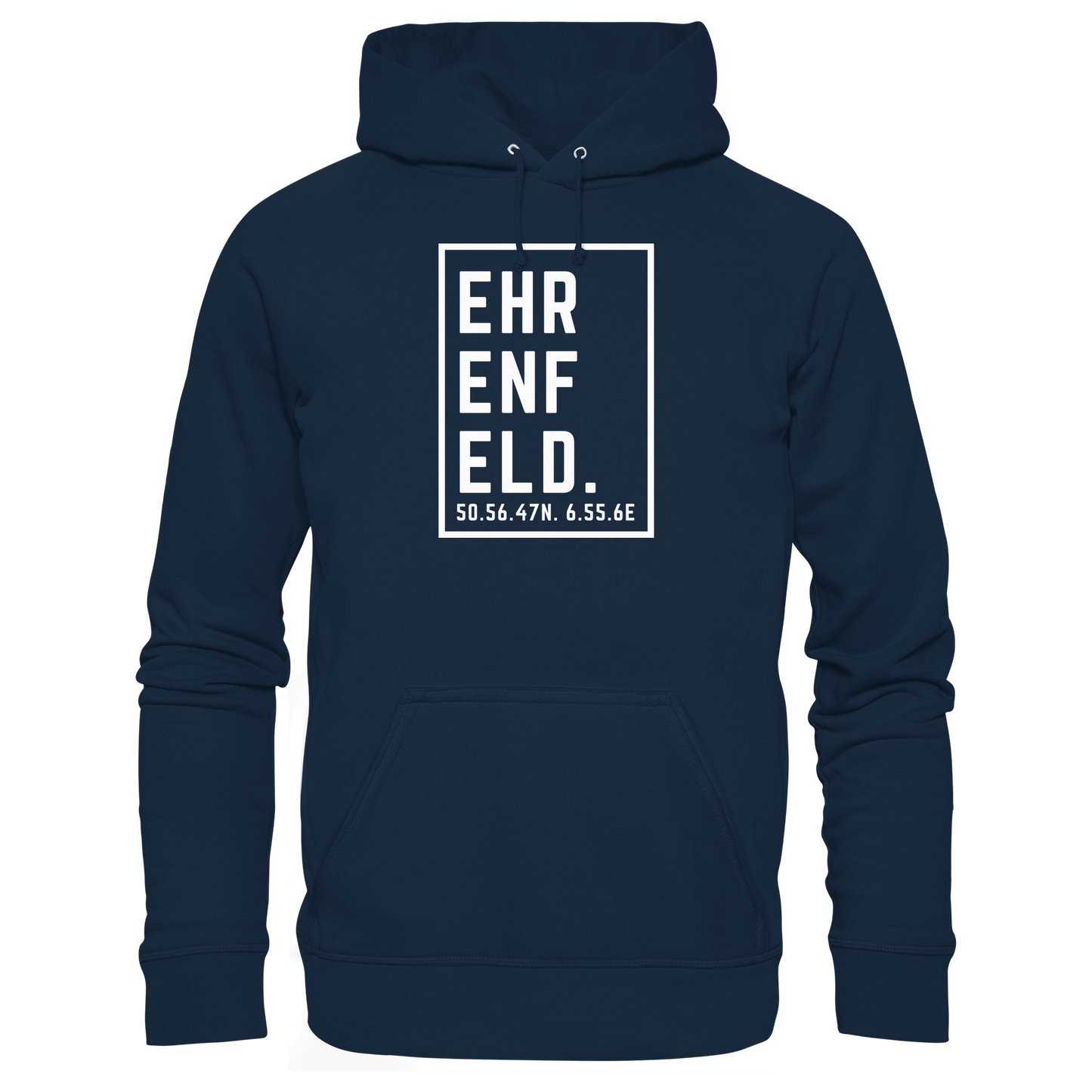 Ehrenfeld Koordinaten (großer Druck auf der Brust) - Organic Basic Hoodie