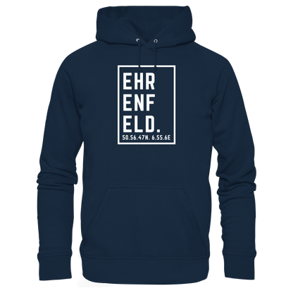 Ehrenfeld Koordinaten (großer Druck auf der Brust) - Organic Basic Hoodie