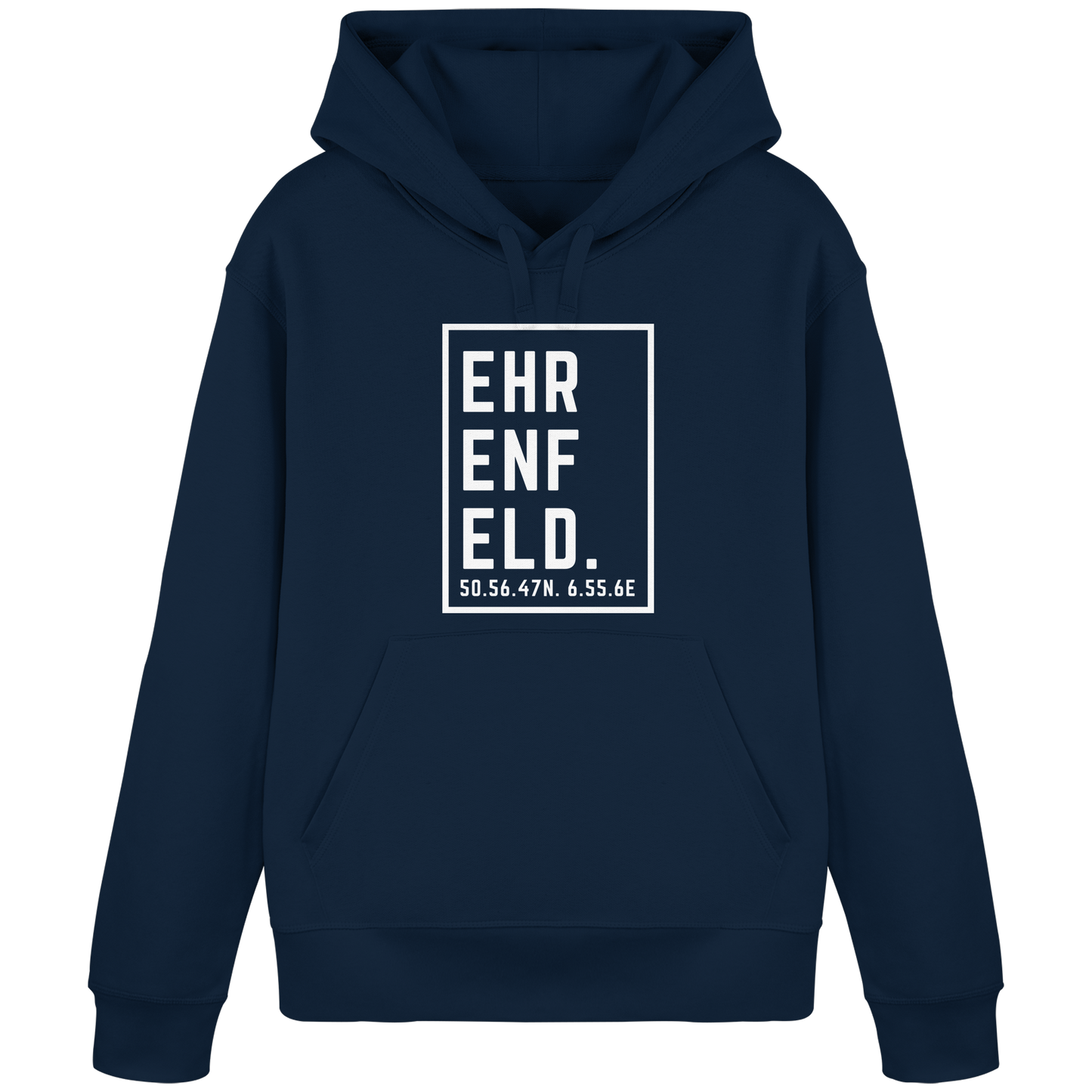 Ehrenfeld Koordinaten (großer Druck auf der Brust) - Organic Basic Hoodie