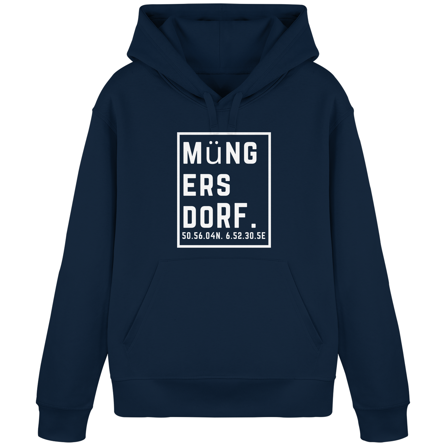 Müngersdorf Koordinaten (großer Druck auf der Brust) - Organic Basic Hoodie