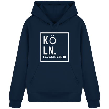 Köln Koordinaten (großer Druck auf der Brust) - Organic Basic Hoodie