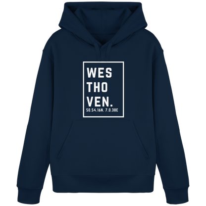 Westhoven Koordinaten (großer Druck auf der Brust) - Organic Basic Hoodie