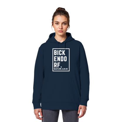 Bickendorf Koordinaten (großer Druck auf der Brust) - Organic Basic Hoodie
