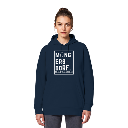Müngersdorf Koordinaten (großer Druck auf der Brust) - Organic Basic Hoodie