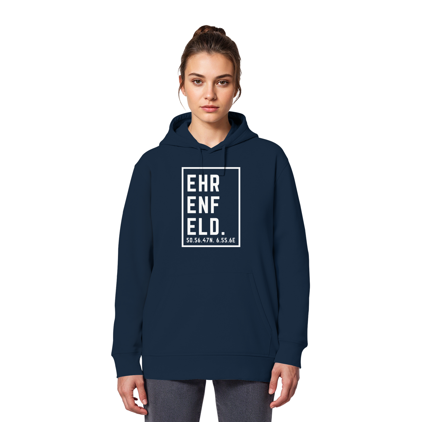 Ehrenfeld Koordinaten (großer Druck auf der Brust) - Organic Basic Hoodie