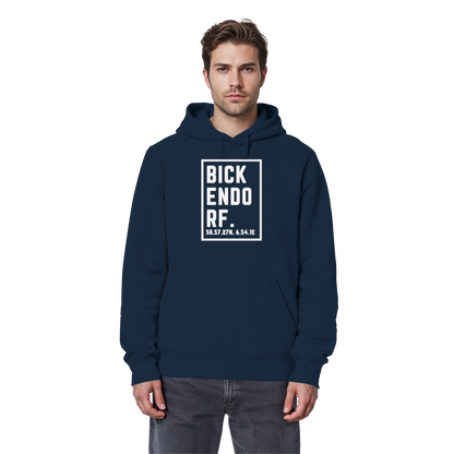 Bickendorf Koordinaten (großer Druck auf der Brust) - Organic Basic Hoodie