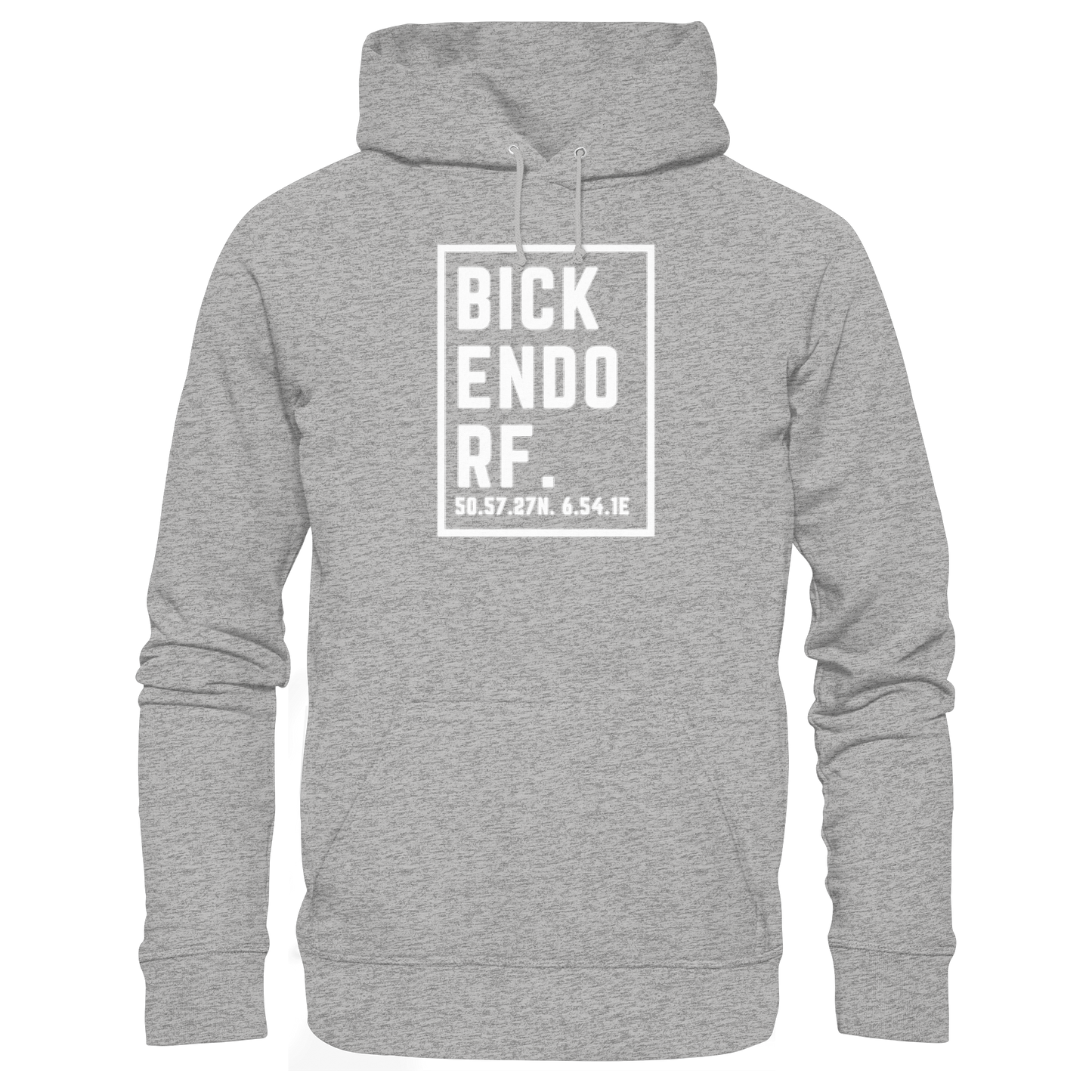 Bickendorf Koordinaten (großer Druck auf der Brust) - Organic Basic Hoodie