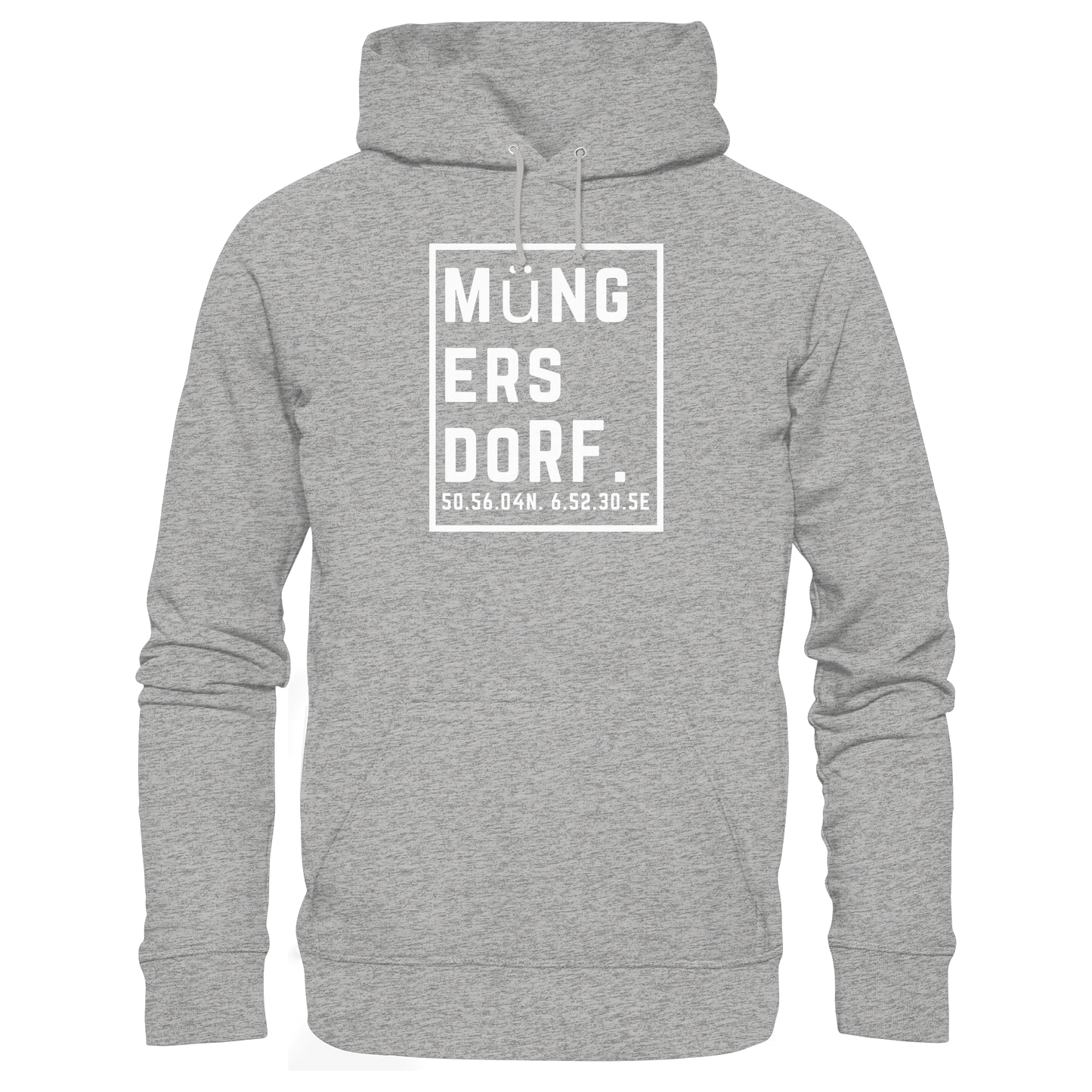 Müngersdorf Koordinaten (großer Druck auf der Brust) - Organic Basic Hoodie