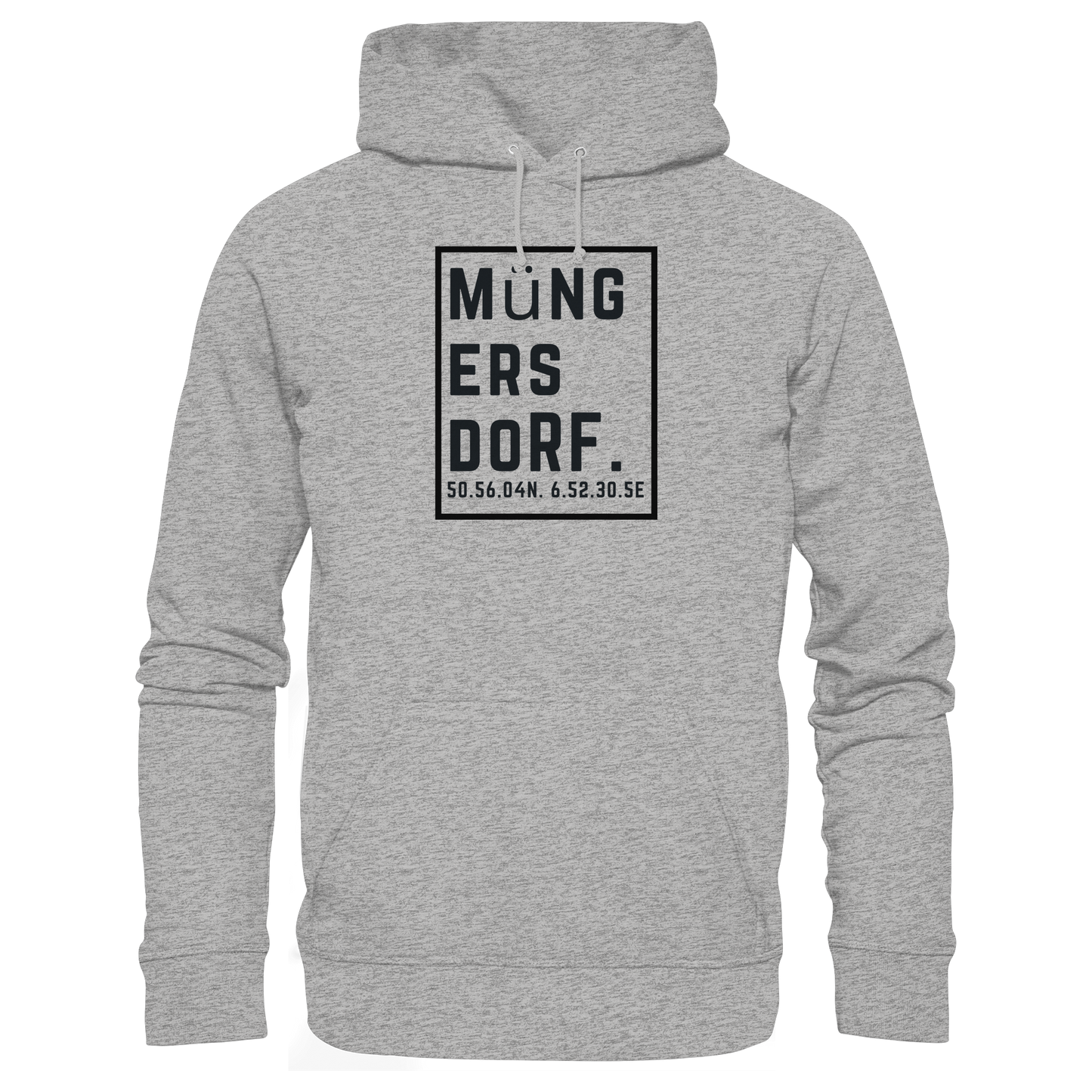Müngersdorf Koordinaten (großer Druck auf der Brust) - Organic Basic Hoodie
