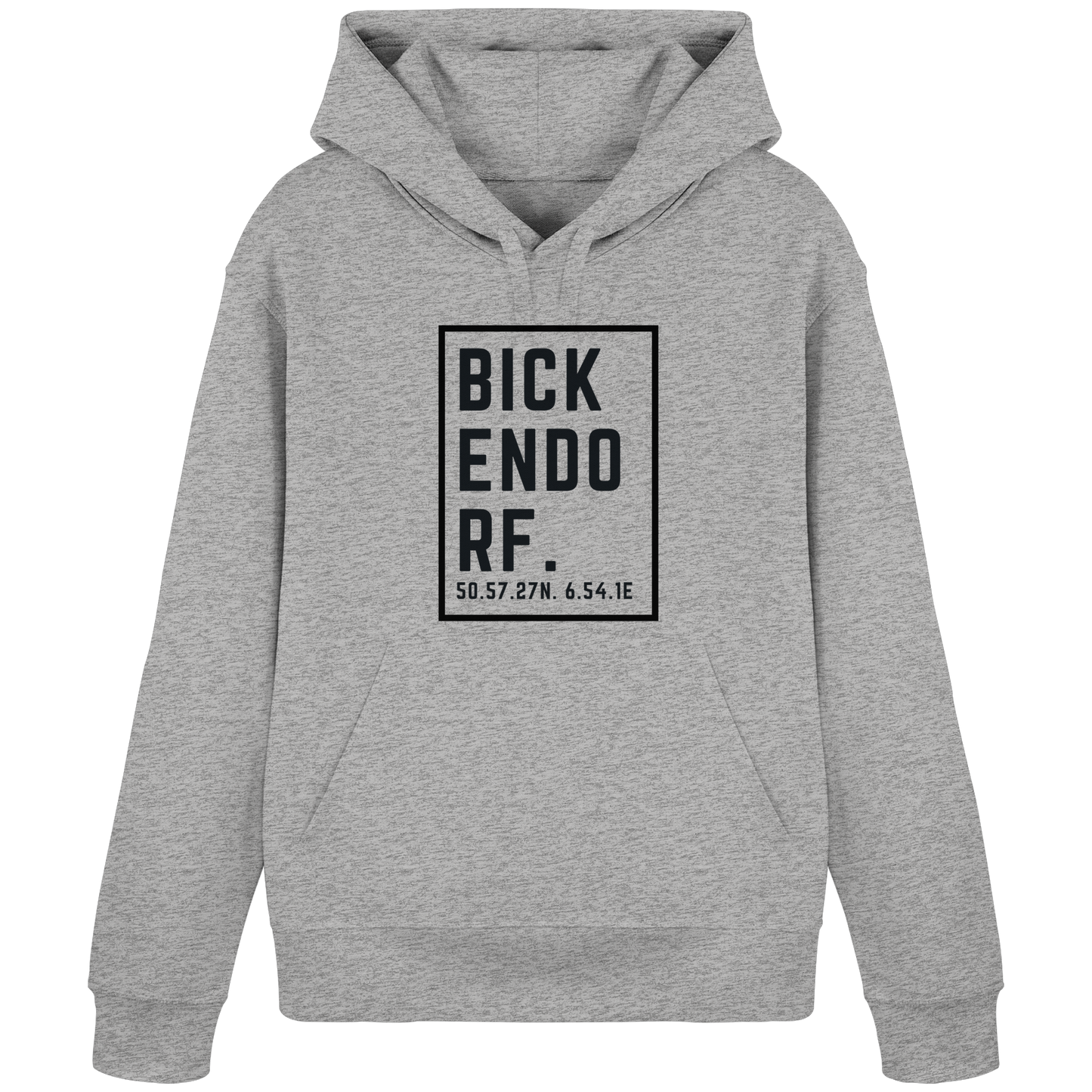 Bickendorf Koordinaten (großer Druck auf der Brust) - Organic Basic Hoodie