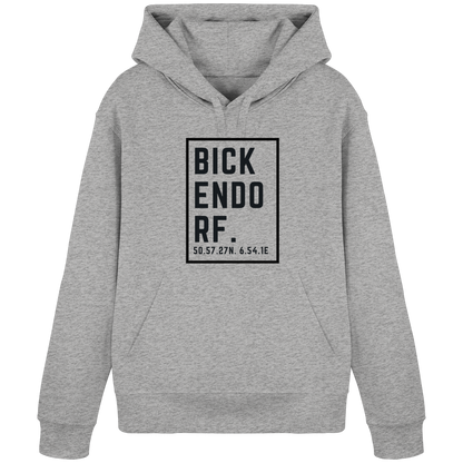 Bickendorf Koordinaten (großer Druck auf der Brust) - Organic Basic Hoodie