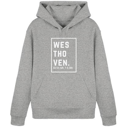 Westhoven Koordinaten (großer Druck auf der Brust) - Organic Basic Hoodie