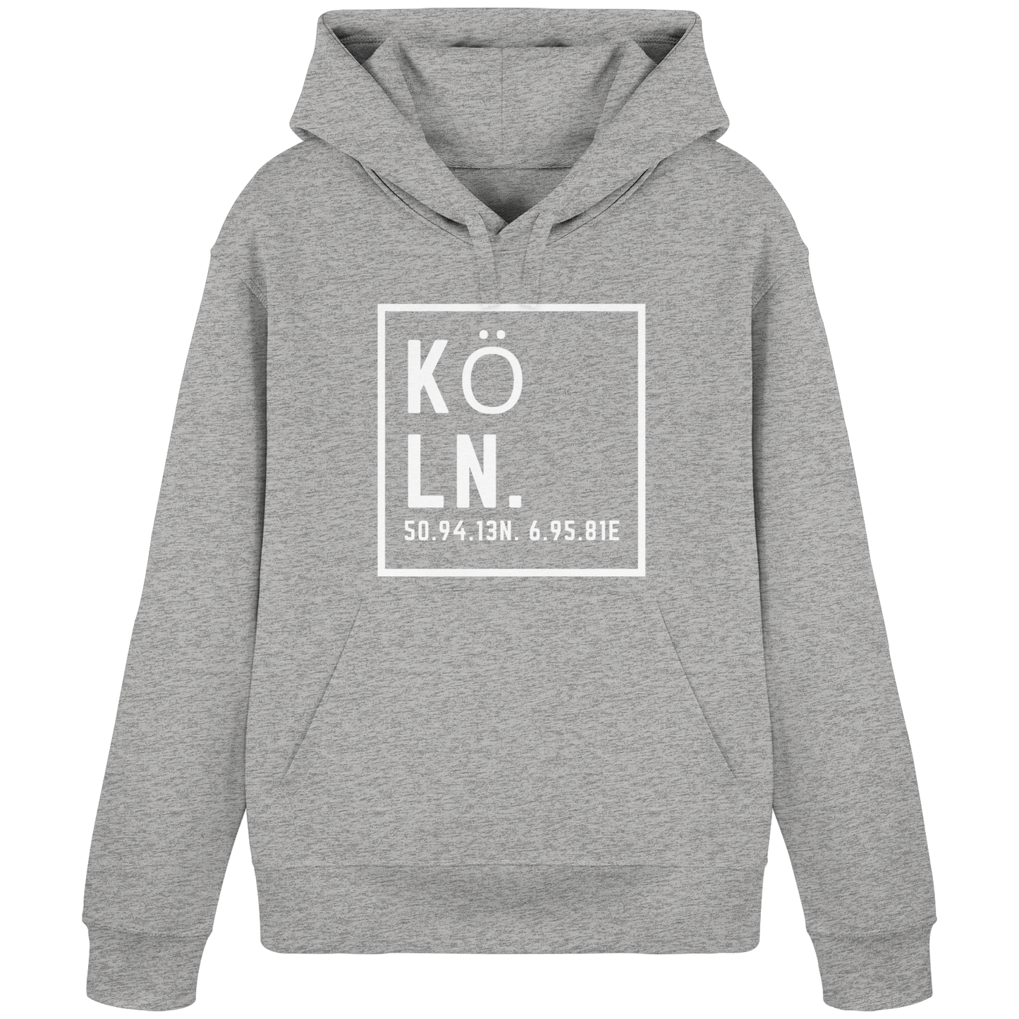 Köln Koordinaten (großer Druck auf der Brust) - Organic Basic Hoodie
