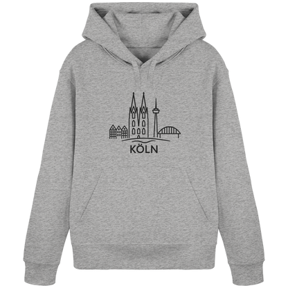 Köln Skyline (großer Druck auf der Brust) - Organic Basic Hoodie