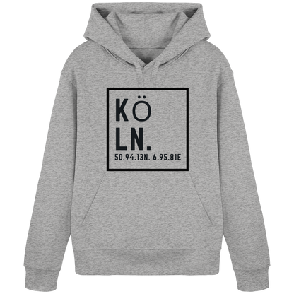 Köln Koordinaten (großer Druck auf der Brust) - Organic Basic Hoodie