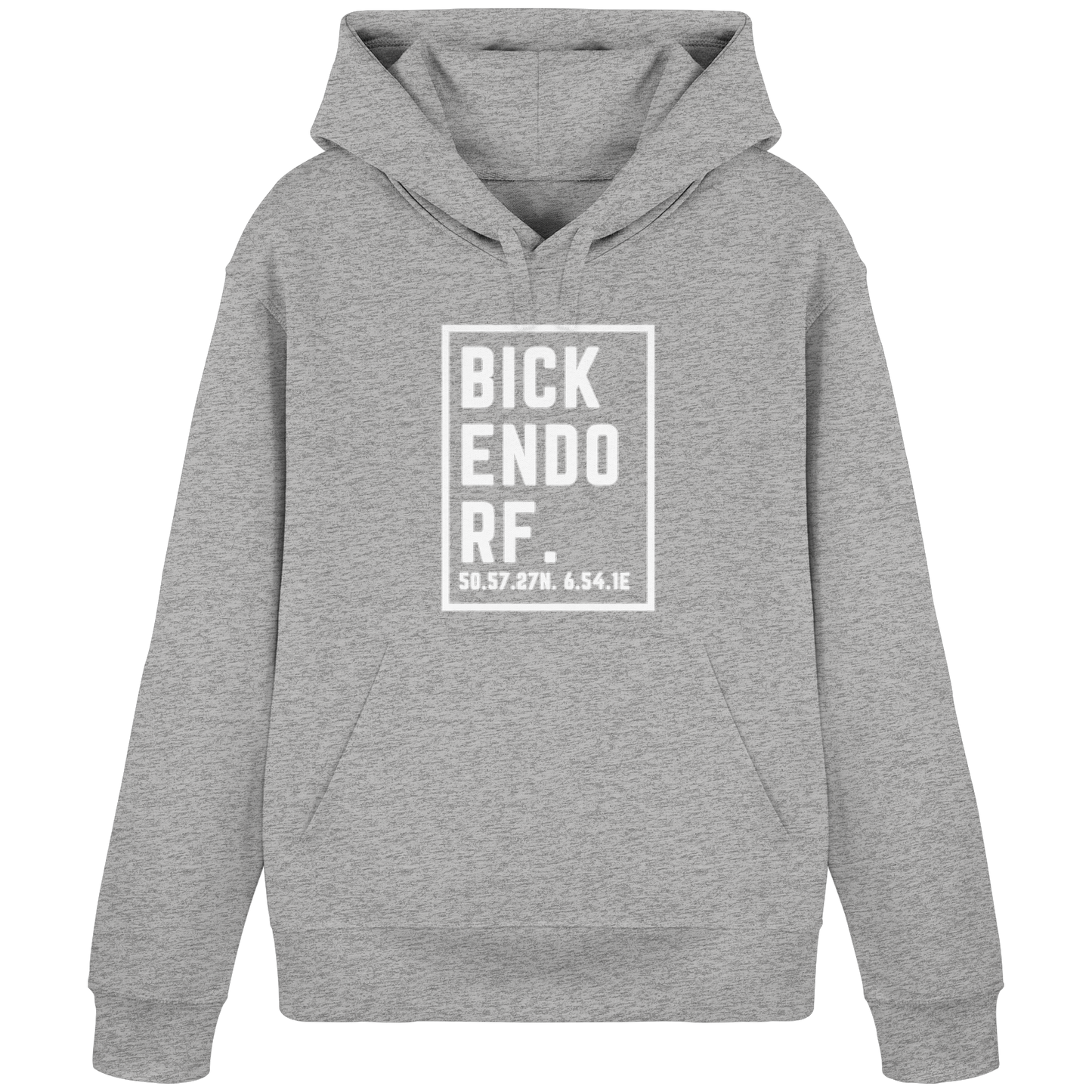 Bickendorf Koordinaten (großer Druck auf der Brust) - Organic Basic Hoodie