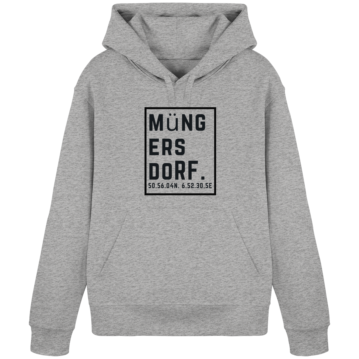 Müngersdorf Koordinaten (großer Druck auf der Brust) - Organic Basic Hoodie