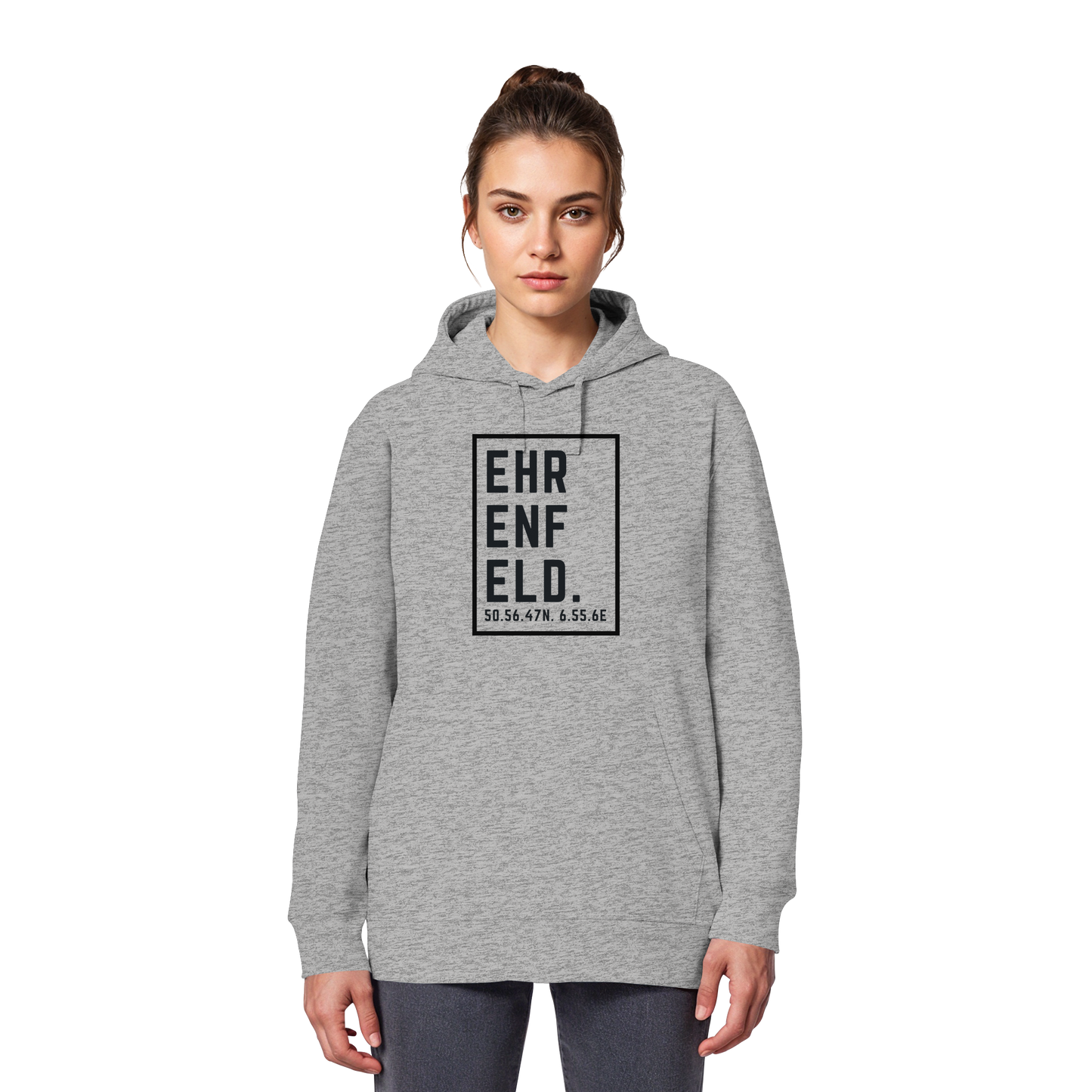 Ehrenfeld Koordinaten (großer Druck auf der Brust) - Organic Basic Hoodie