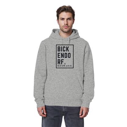 Bickendorf Koordinaten (großer Druck auf der Brust) - Organic Basic Hoodie