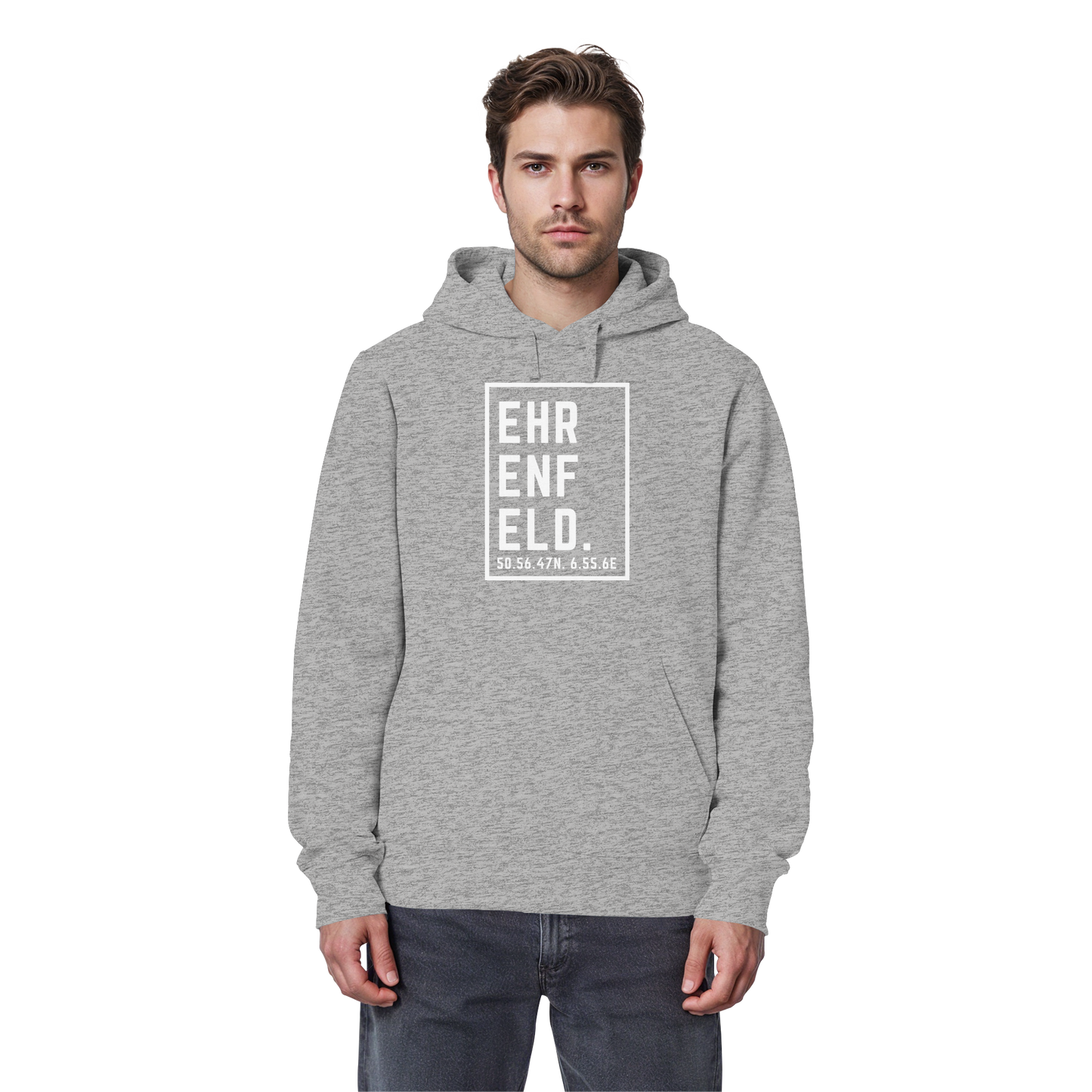 Ehrenfeld Koordinaten (großer Druck auf der Brust) - Organic Basic Hoodie