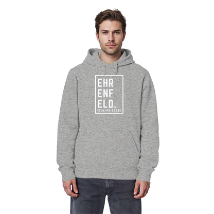 Ehrenfeld Koordinaten (großer Druck auf der Brust) - Organic Basic Hoodie
