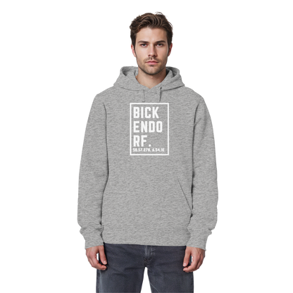 Bickendorf Koordinaten (großer Druck auf der Brust) - Organic Basic Hoodie