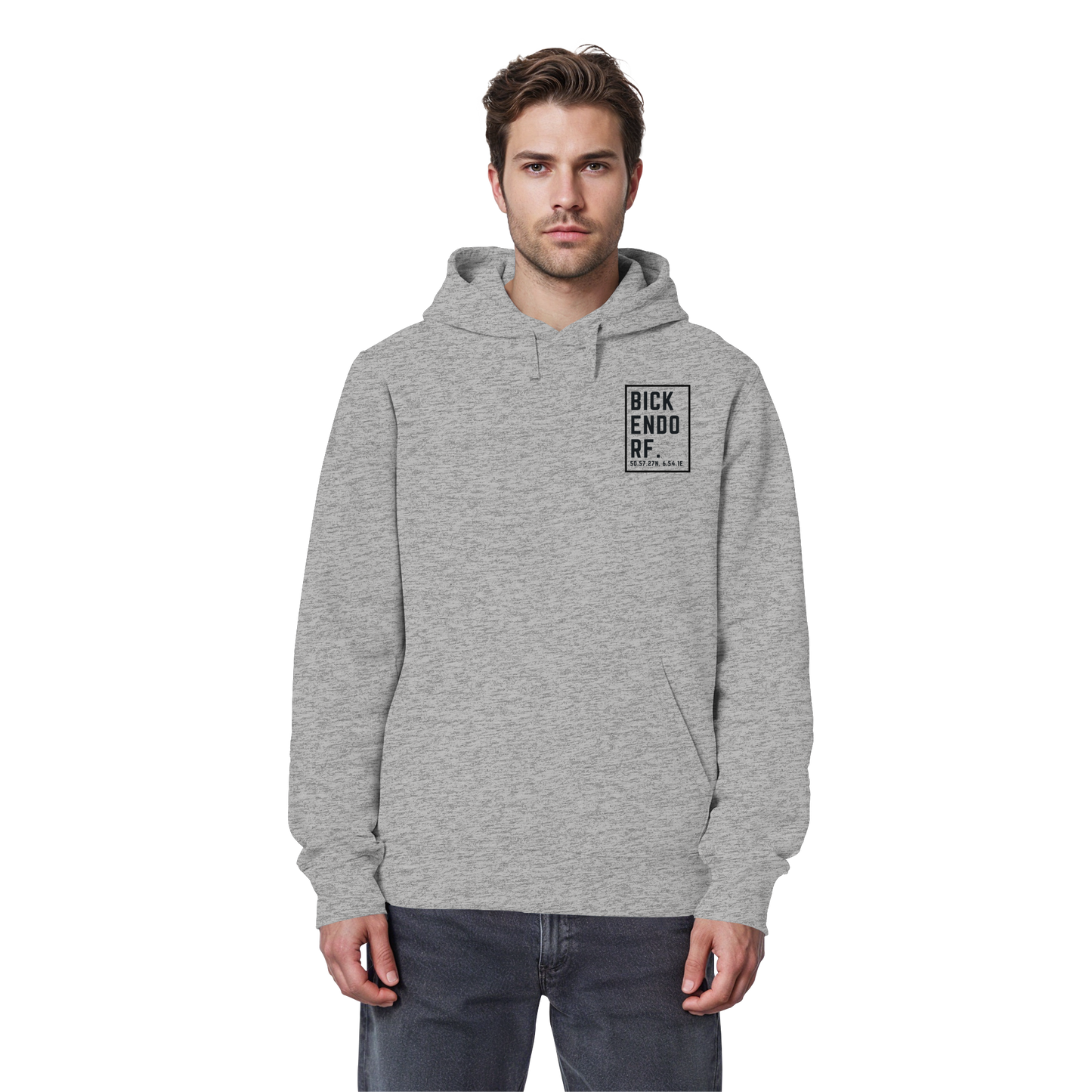 Bickendorf Koordinaten (kleiner Druck auf der Brust) - Organic Basic Hoodie
