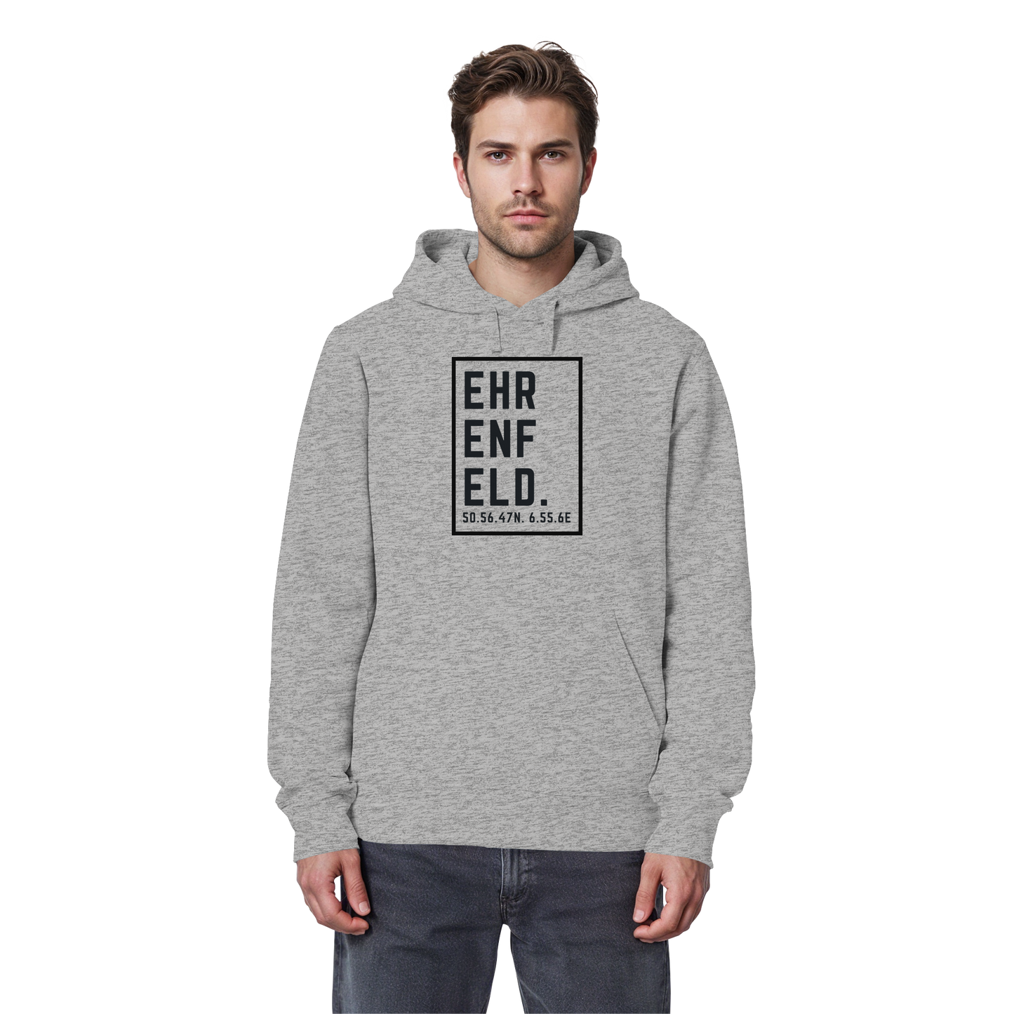 Ehrenfeld Koordinaten (großer Druck auf der Brust) - Organic Basic Hoodie