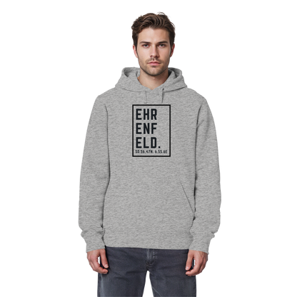 Ehrenfeld Koordinaten (großer Druck auf der Brust) - Organic Basic Hoodie