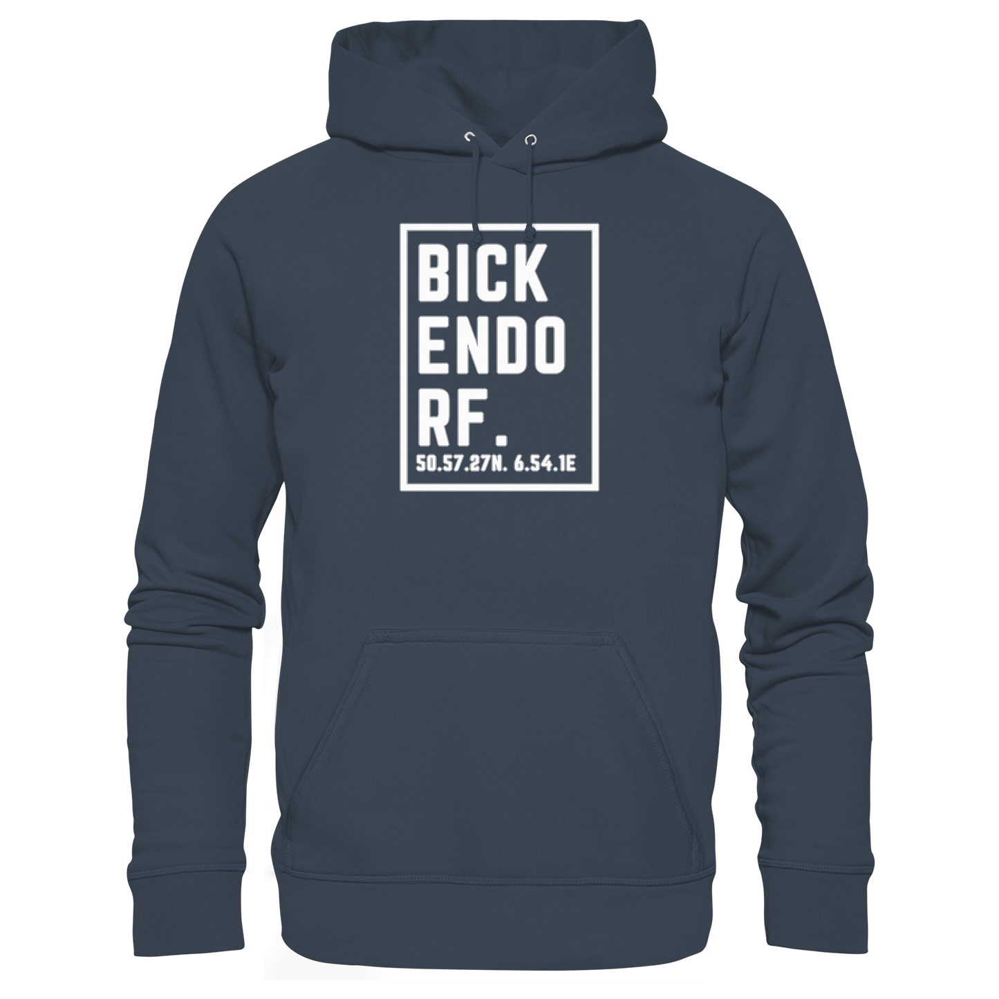 Bickendorf Koordinaten (großer Druck auf der Brust) - Organic Basic Hoodie