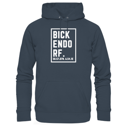 Bickendorf Koordinaten (großer Druck auf der Brust) - Organic Basic Hoodie