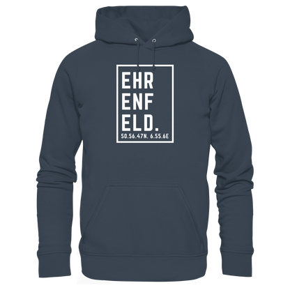Ehrenfeld Koordinaten (großer Druck auf der Brust) - Organic Basic Hoodie