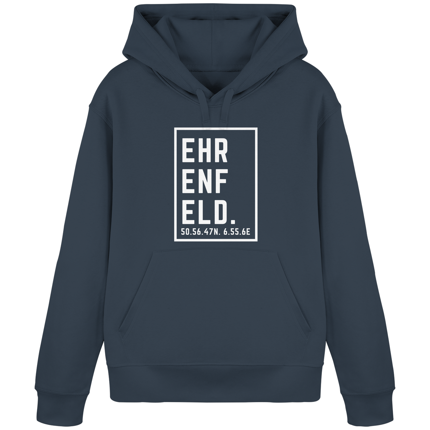 Ehrenfeld Koordinaten (großer Druck auf der Brust) - Organic Basic Hoodie