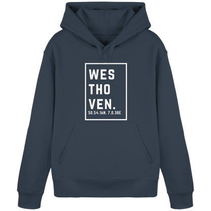 Westhoven Koordinaten (großer Druck auf der Brust) - Organic Basic Hoodie