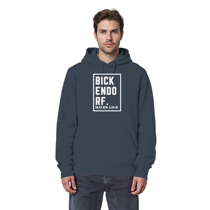 Bickendorf Koordinaten (großer Druck auf der Brust) - Organic Basic Hoodie