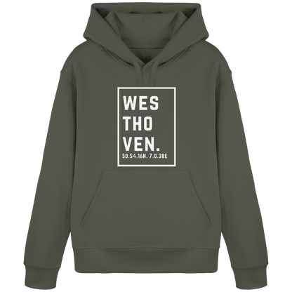 Westhoven Koordinaten (großer Druck auf der Brust) - Organic Basic Hoodie