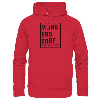 Müngersdorf Koordinaten (großer Druck auf der Brust) - Organic Basic Hoodie