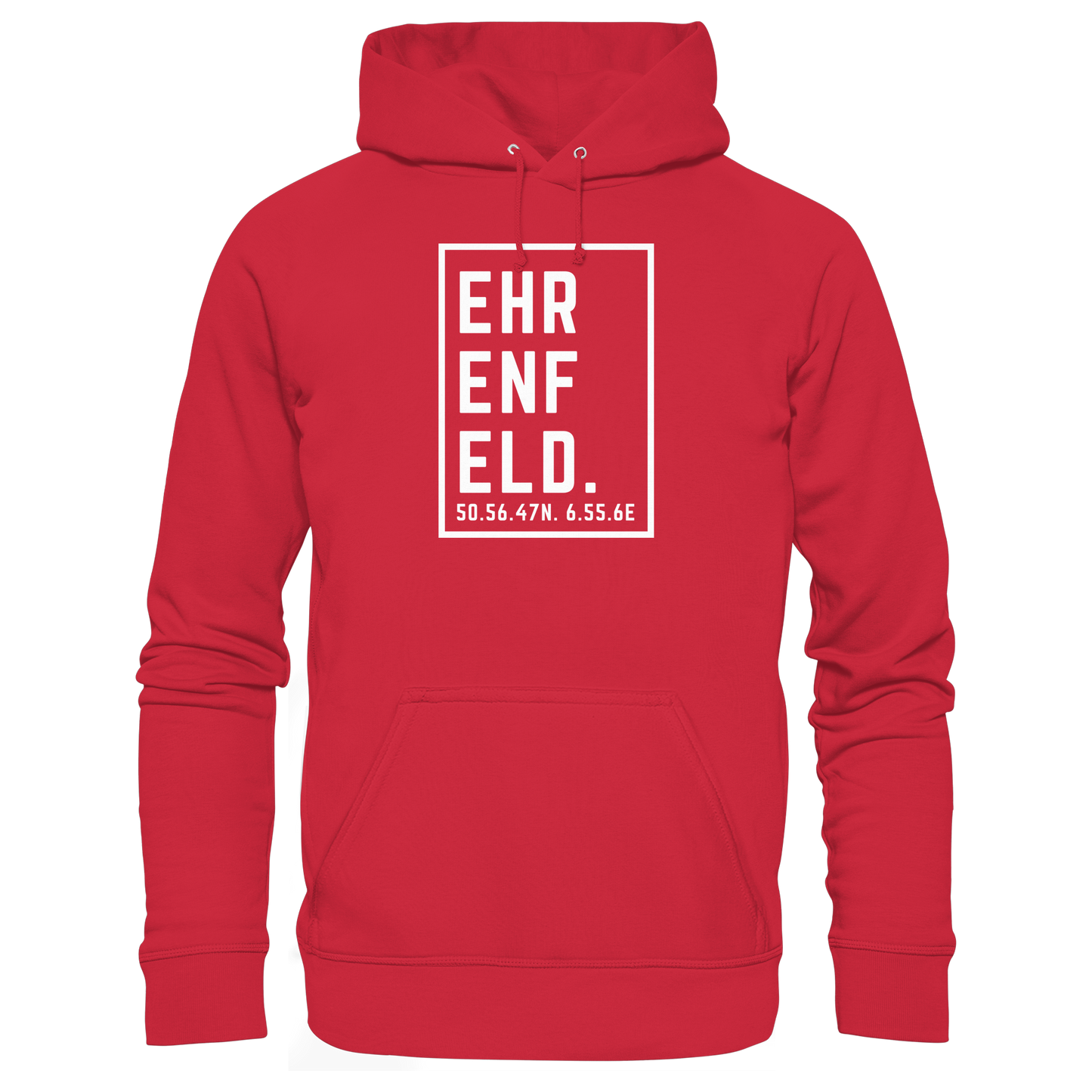 Ehrenfeld Koordinaten (großer Druck auf der Brust) - Organic Basic Hoodie